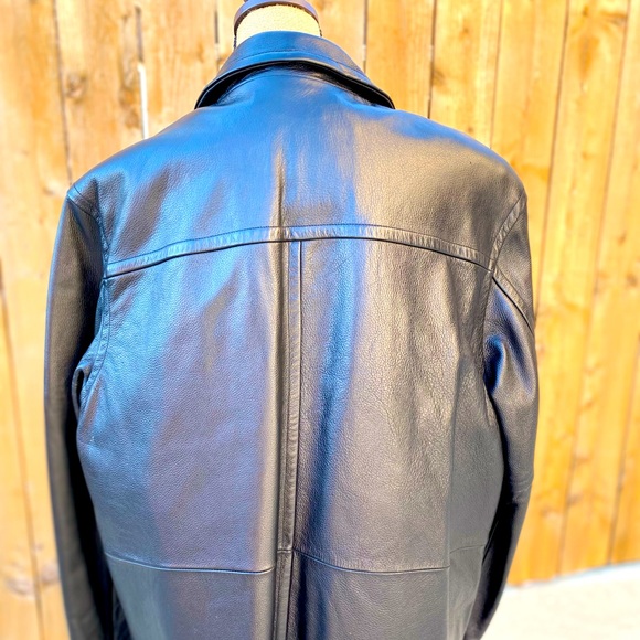Men’s Heavyweight Genuine Leather Jacket - Picture 4 of 12